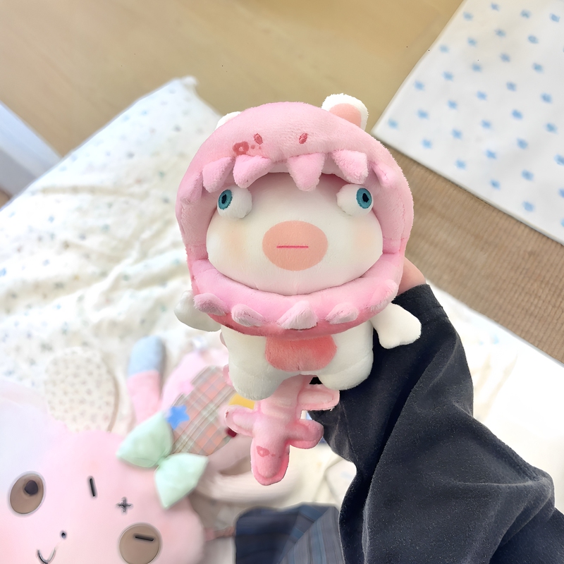 Cute Things Rule the World! Q-Version Crazy Rabbit Dinosaur Plush Toy Soft Squishy Backpack Small Pendant