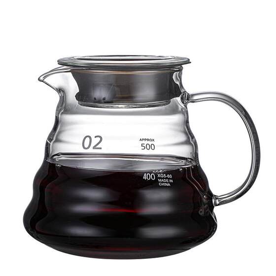 American-Style Coffee Pot, Hand-Brewed Smart Cup Coffee Pot Set, Coffee Utensils, Glass Diagonal Spiral Coffee Filter Cup