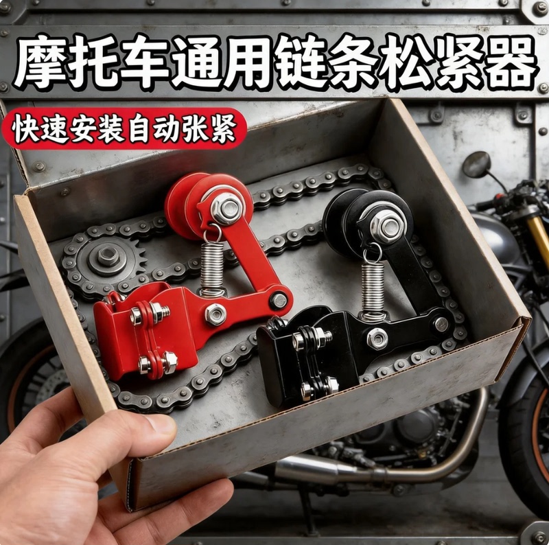Motorcycle Chain Tensioner Adjuster, Universal Anti-Chain-Drop Accessory for Off-Road Atvs, Automatic Tensioning Motorcycle Chain Tensioner Adjuster, Universal Anti-Chain-Drop Accessory for Off-Road Atvs, Automatic Tensioning