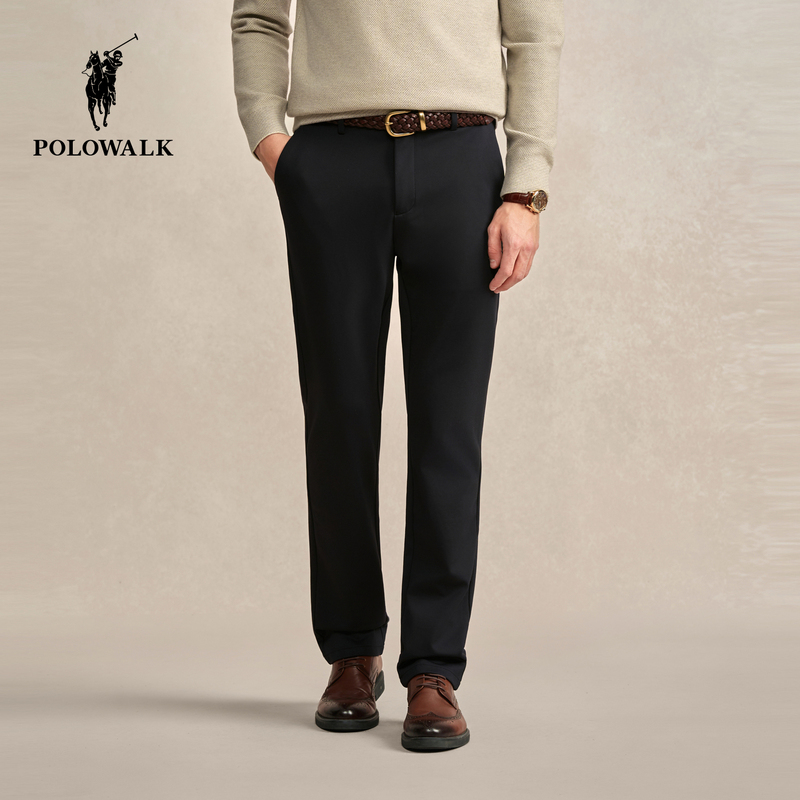 [3A Antibacterial, Far-Infrared Heating] Polowalk Men's Fleece-Lined Casual Pants 2025 Autumn and Winter New Product Pants