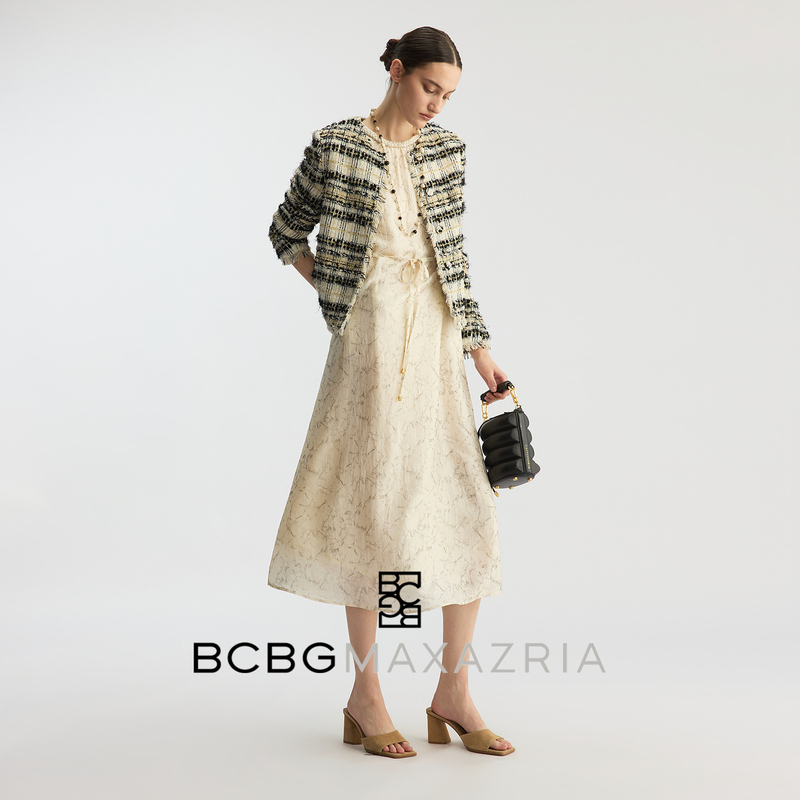 Bcbg2026 Autumn New Classic Commuting Versatile Elegant Exquisite Tassel Tweed Chanel-Style Jacket for Women Bcbg2026 Autumn New Classic Commuting Versatile Elegant Exquisite Tassel Tweed Chanel-Style Jacket for Women