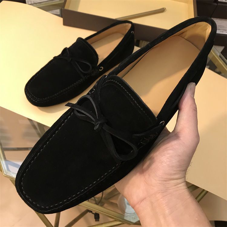 Youthful Trendy Bow-Knot Suede British Style Men's Loafers Soft Leather Soft Sole Casual Slip-On Shoes Youthful Trendy Bow-Knot Suede British Style Men's Loafers Soft Leather Soft Sole Casual Slip-On Shoes
