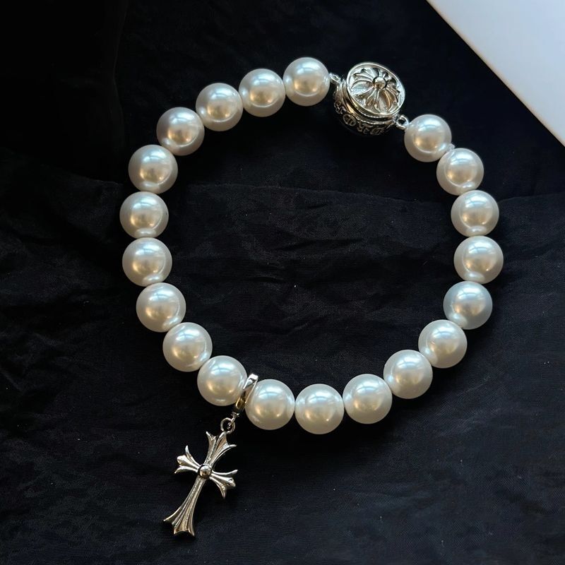Tan Jianci's Same Style Bracelet, Pearl Cross Bracelet, Swarovski Pearl Bracelet, Light Luxury Niche High-End Feel, Gift for Girlfriend