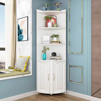 Corner cabinet corner cabinet living room corner triangle cabinet storage rack multifunction european corner storage cabinet