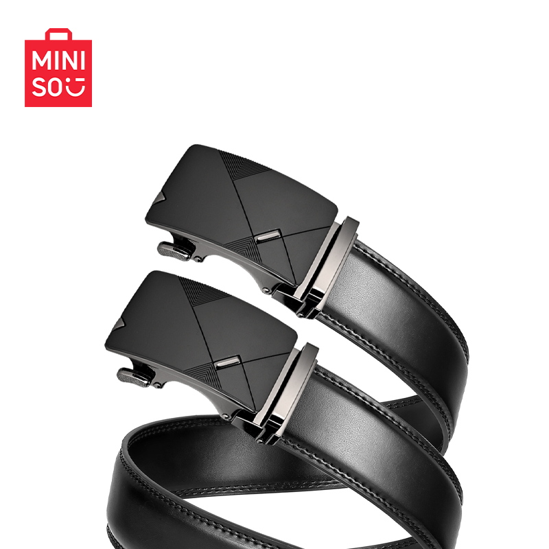 Пояс из кожи MINISO, мужской бренд, подлинная коровья кожа, пояс для джинсов молодежи, костюмный, деловой стиль, тренд, новый стиль
