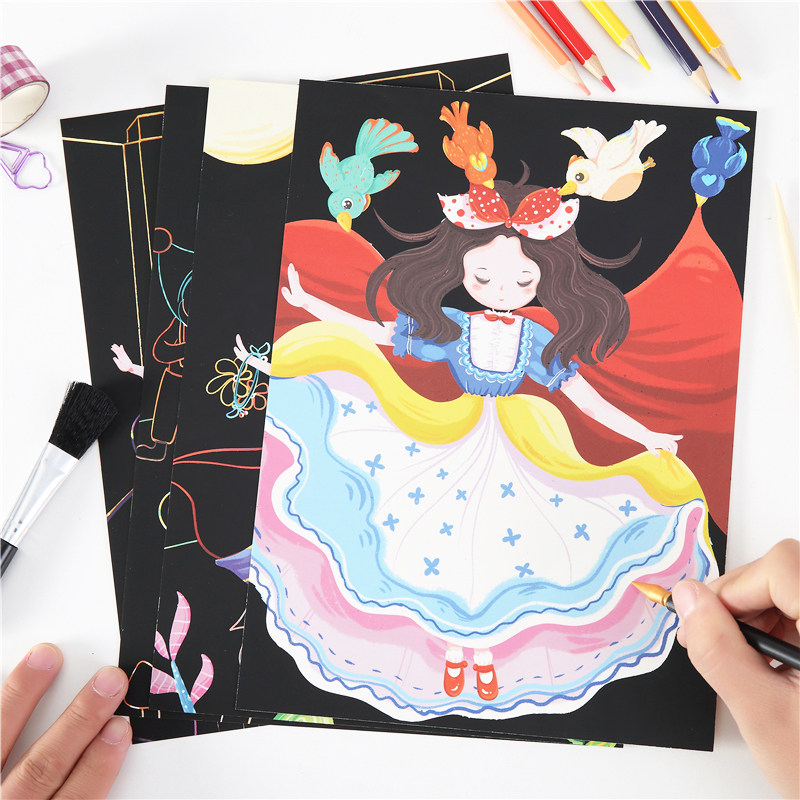 点亮童心的创意魔法:儿童刮画纸炫彩动物DIY-沙画-淘宝百科网