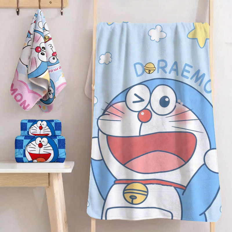 Doraemon Quick-Drying Soft Bath Towel with Cute Cartoon Print, Swimming and Bathing Wrap Towel, Lint-Free and Absorbent Doraemon Quick-Drying Soft Bath Towel with Cute Cartoon Print, Swimming and Bathing Wrap Towel, Lint-Free and Absorbent