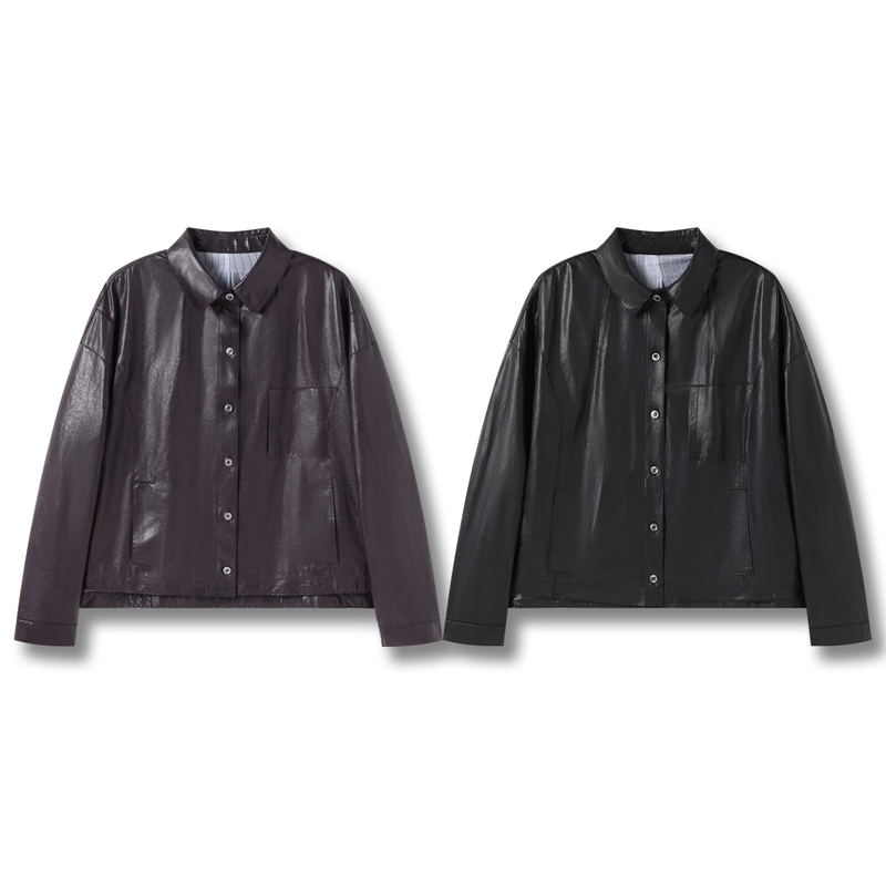 Mumu丨Xuan Paper Leather Jacket, Sheepskin, Recommended for Dry Cleaning丨Length 58~Original Zm6W1364 Jacket