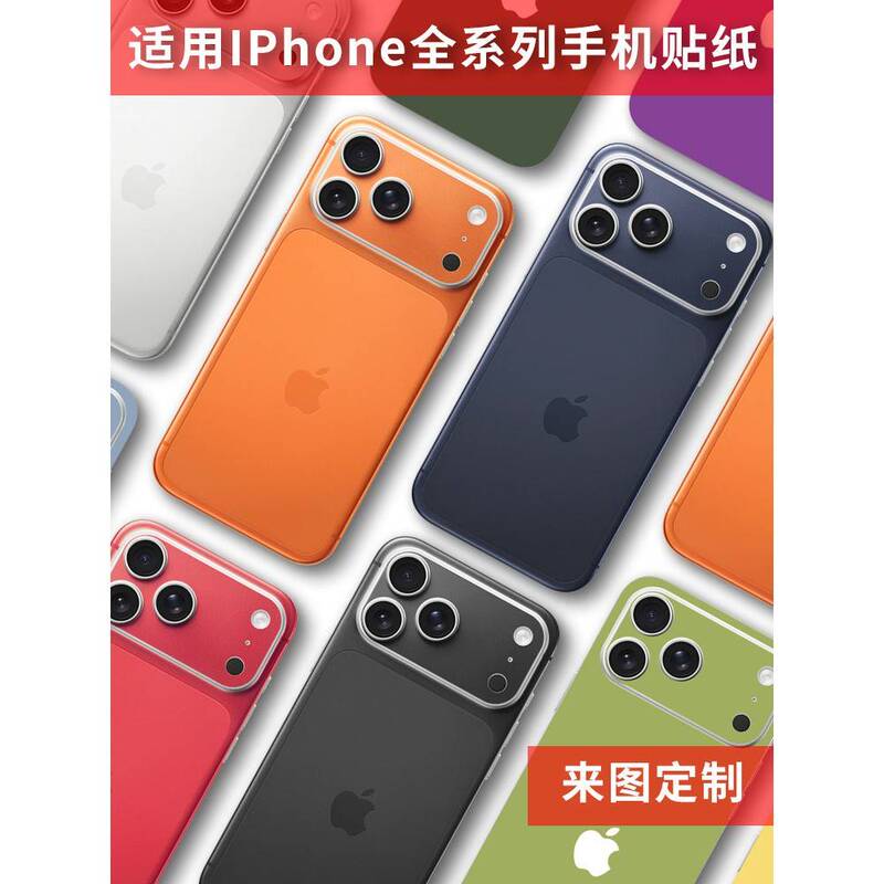 Suitable for Apple 17 Pro Max Full Coverage Back Film iPhone 17 Color-Changing Sticker iPhone 16 /15/14 Plus Phone Back and Edge Integrated Full Coverage Film Solid Color Protective Film