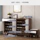 New Chinese-style solid wood shoe cabinet with shoe replacement stool for home living room entrance entrance corridor entrance partition storage cabinet