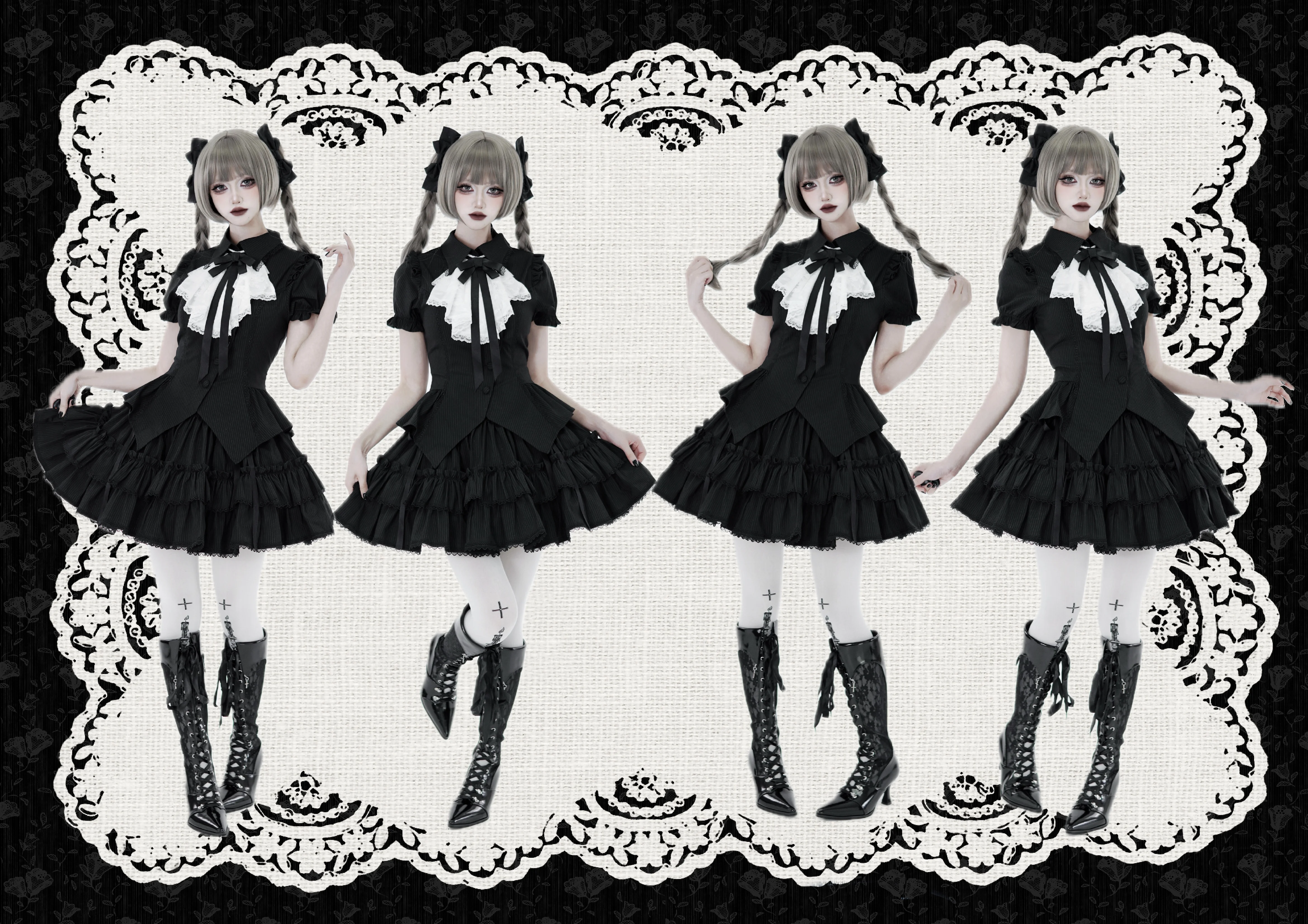 [【二团定金】莱拉夜曲二团定金，哥特斜襟套装]