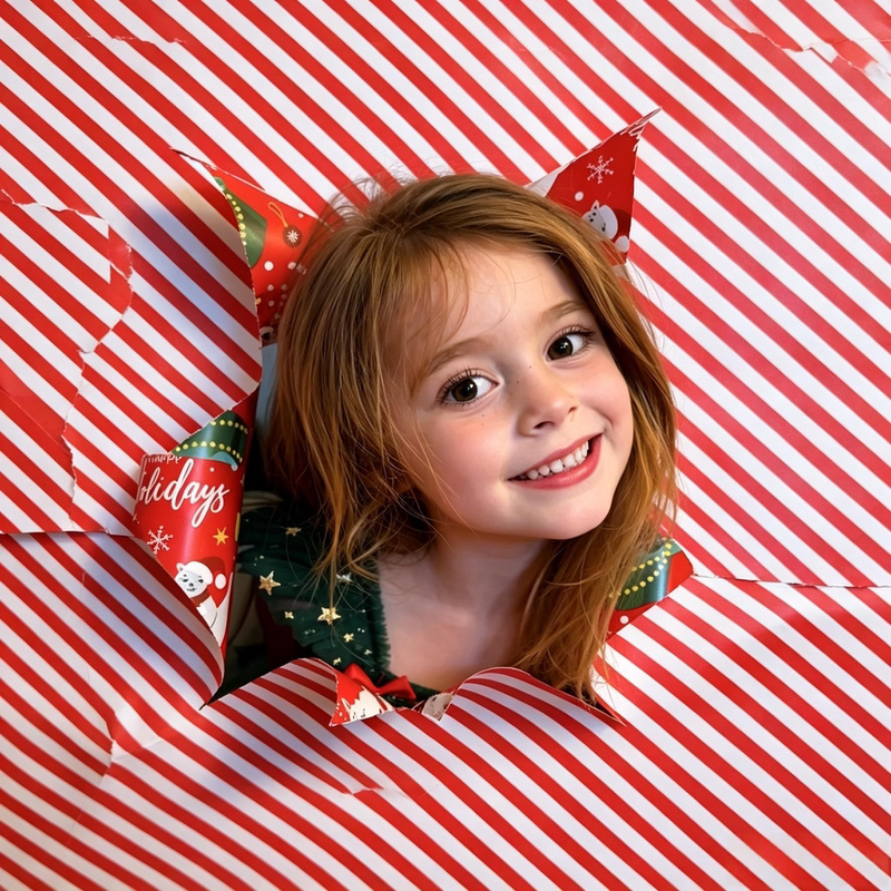 Christmas Wrapping Paper, Portrait Tear-Off Photo Background Paper, Holiday Gift Christmas-Themed Decorative Coated Paper
