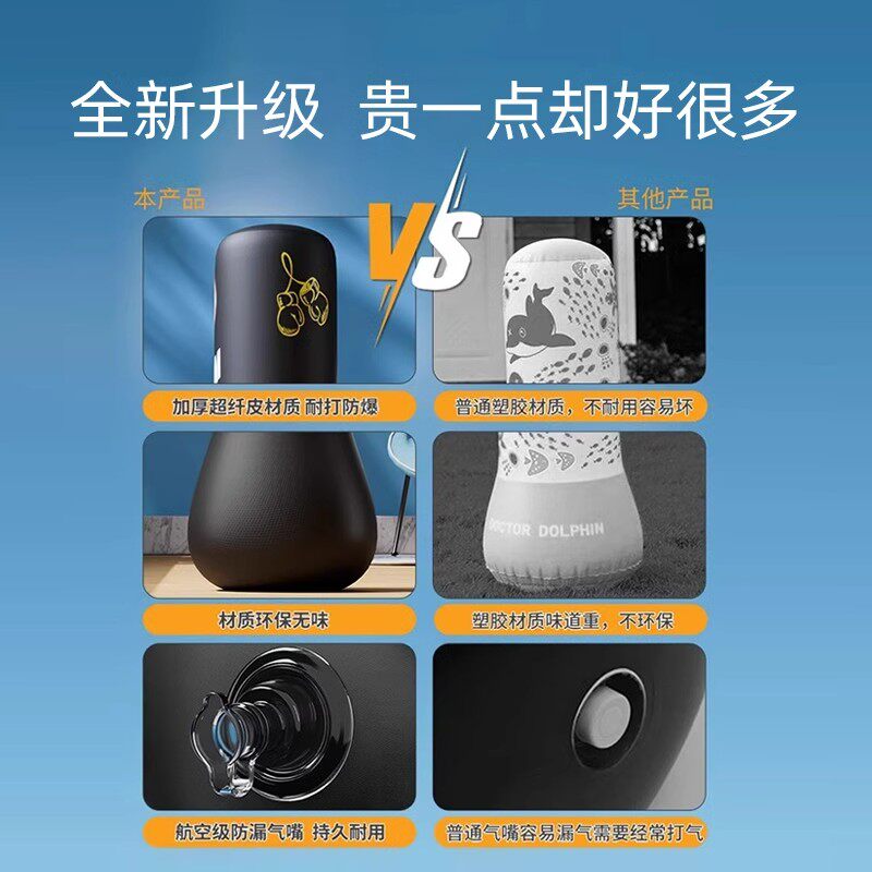 翟聃风貌儿童充气拳击柱：家庭减压神器，大人小孩都能玩得开心