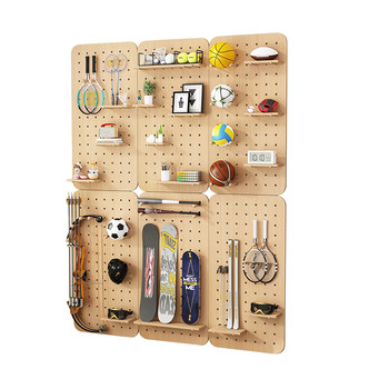 Cave board storage rack wall custom solid wood hanging board partition decorative rack door entrance entrance entrance display rack storage display rack