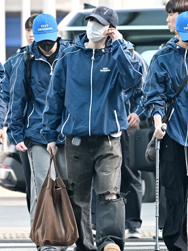 2026 New Bulletproof Bts Style Blue Jacket, Spring and Autumn Hooded Sun Protection Loose Casual Versatile Top