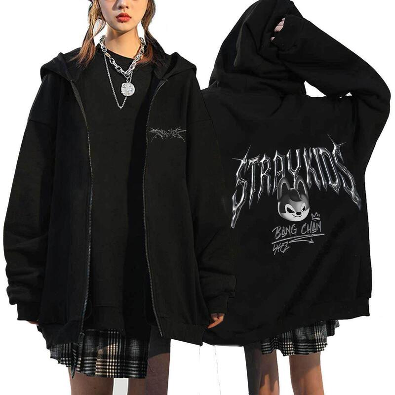 Amazon Stray Kids Dominate Merchandise Harajuku Print Hoodie Loose Zip-Up Hoodie Wholesale