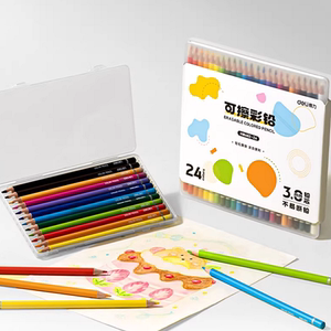 得力学生绘画专用可擦彩铅12色