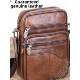 Genuine Leather Shoulder Bag for Men, Vertical Style, Large and Small Sizes, Business Casual Korean Style Genuine Leather Crossbody Bag for Dad