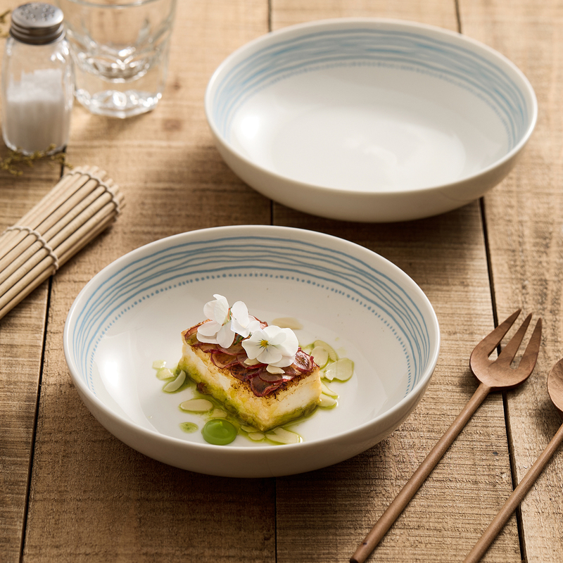 Foreign Trade Export British-Style Tableware Ed Deep Dish Plate for Stir-Fry, Round Off-White Household High-End Beautiful Dinner Plate, Heat-Resistant Foreign Trade Export British-Style Tableware Ed Deep Dish Plate for Stir-Fry, Round Off-White Household High-End Beautiful Dinner Plate, Heat-Resistant