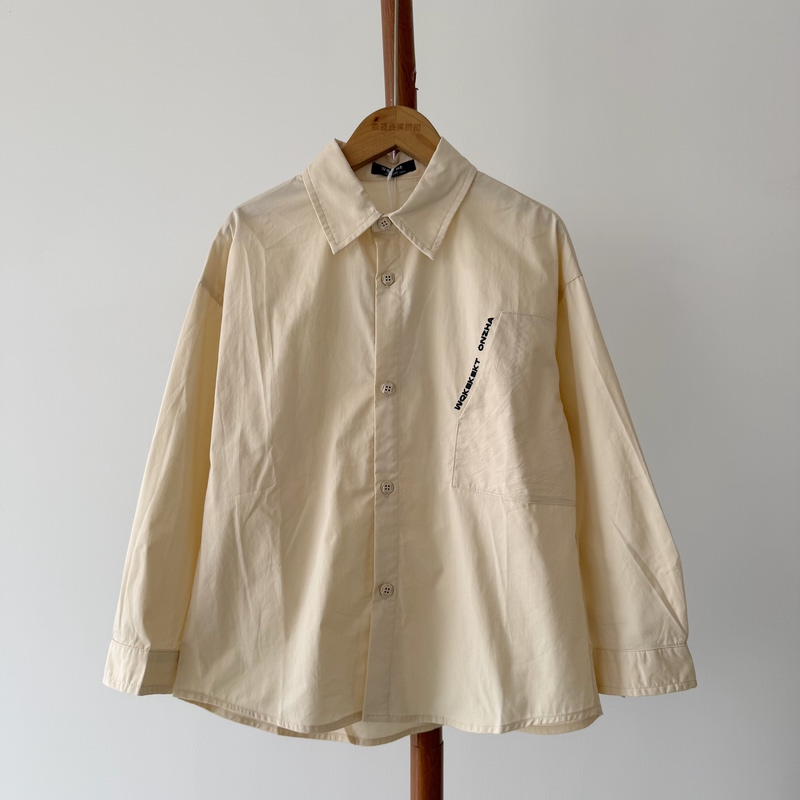 7900 Wenqijia Spring and Autumn Style Boys' Pure Cotton Korean Style Trendy Casual Shirt Children's Long Sleeve Shirt Top 7900 Wenqijia Spring and Autumn Style Boys' Pure Cotton Korean Style Trendy Casual Shirt Children's Long Sleeve Shirt Top