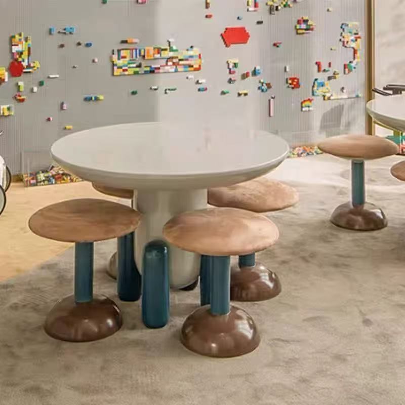 Children's table and chair combination set kindergarten toy table baby learning desk desk overhead layer handmade table