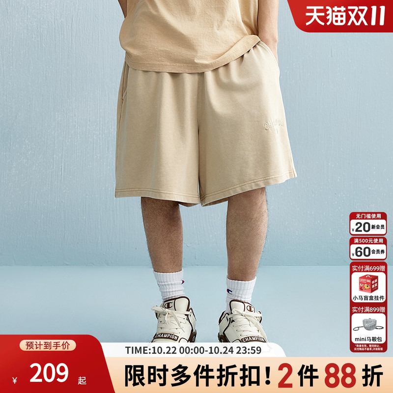 Champion 26 Summer New Men's Shorts Sports Pants Loose Straight-Leg Vintage Washed Trendy