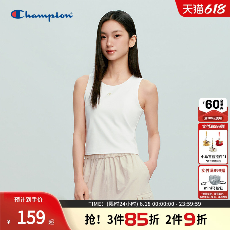 Champion Women's Sleeveless T-Shirt Slim Fit Vest Inner Top