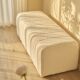 Popular Cream-Colored Home Entryway Shoe-Changing Bench, Cloakroom Long Sofa, Rectangular Bed-End Lambswool Stool