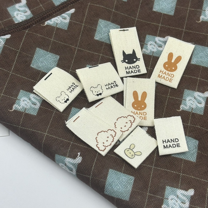 Korean Cute Cartoon Foldable Hair Clips, Scrunchies, Socks, Fabric Labels, Korean-Style Children's Clothing Woven Labels, Sewable Handmade Bags