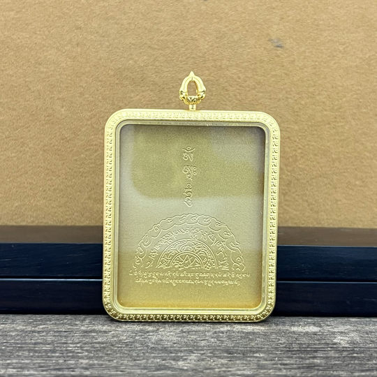 Cabeza de loto tibetano colgante de acero de titanio Thangka libre de diez fases cordón de concha vacía collar de caja Gawu concha de soporte vacía