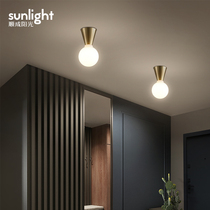 Nordic creative personality Aisle light Simple modern All copper lamps LED bulb spot light Corridor light Balcony lighting