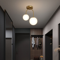 All copper aisle lights corridor lights simple modern balcony lamps creative personality Nordic porch lights cloakroom lamps