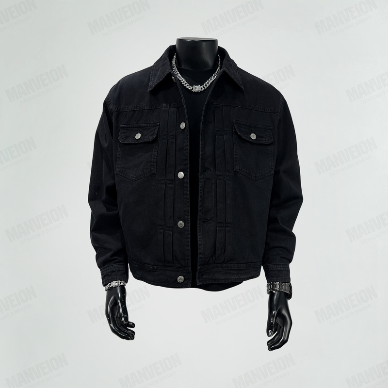 Manveion Detroit Washed Canvas Denim Jacket for Men, Autumn and Winter Heavy-Duty Vintage Loose Fit Turn-Down Collar Jacket Manveion Detroit Washed Canvas Denim Jacket for Men, Autumn and Winter Heavy-Duty Vintage Loose Fit Turn-Down Collar Jacket