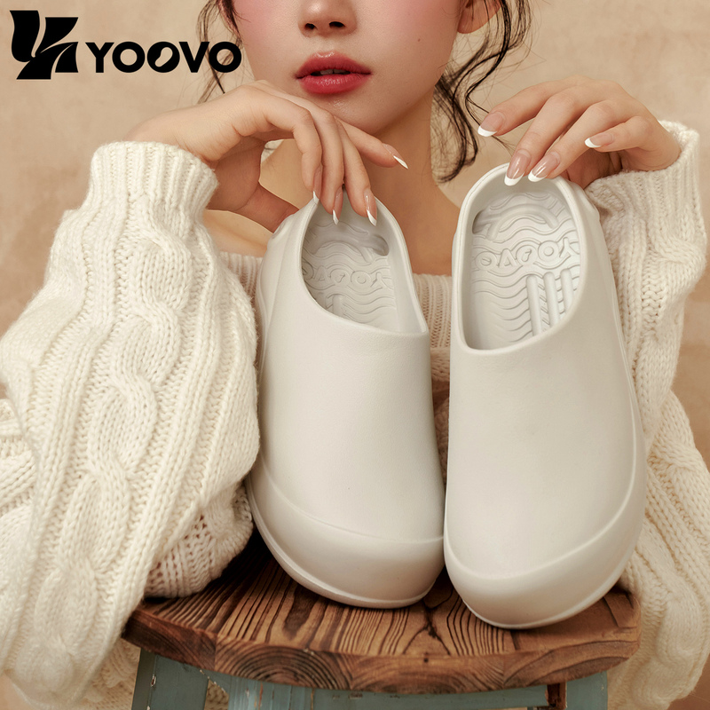 Cushioned Closed-Toe Slippers for Women, Suitable for Doctors and Nurses, Comfortable for Long Standing, Foot Recovery, Casual Half-Slippers, Chef Shoes for Men Cushioned Closed-Toe Slippers for Women, Suitable for Doctors and Nurses, Comfortable for Long Standing, Foot Recovery, Casual Half-Slippers, Chef Shoes for Men