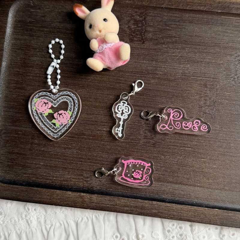 Littlemino Rose Coffee House Pendant M5A7 Planner Lace Heart Vine Key Rose Planner Littlemino Rose Coffee House Pendant M5A7 Planner Lace Heart Vine Key Rose Planner