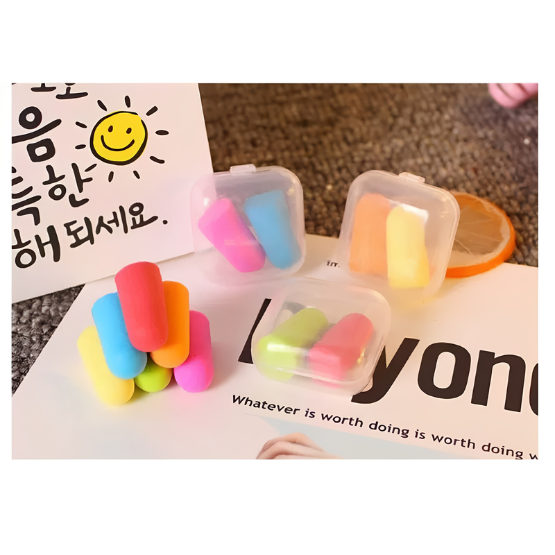 Candy-Colored Soundproof Earplugs, Portable Invisible Earplugs in a Box, Available in Multiple Colors, Comfortable and Noise-Reducing Candy-Colored Soundproof Earplugs, Portable Invisible Earplugs in a Box, Available in Multiple Colors, Comfortable and Noise-Reducing