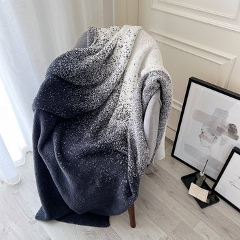 Starry sky gradient nap blanket four seasons blanket spring and autumn sofa cover blanket photo plush blanket casual blanket air conditioning blanket