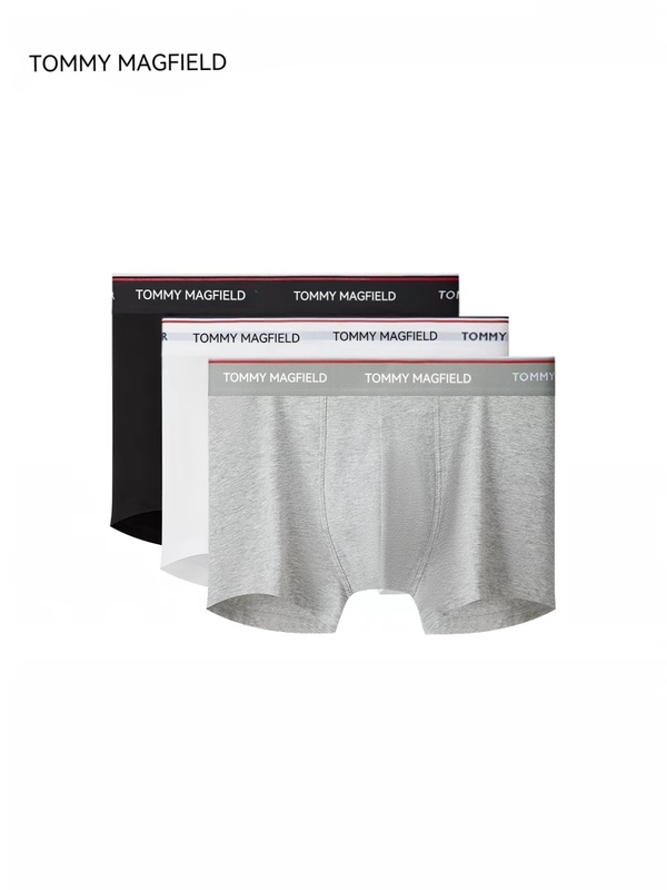 Tommy Underwear Boxer Briefs Men's Cotton Sweat-Absorbent Sexy Breathable Plus-Size Youth Shorts Boxer Briefs