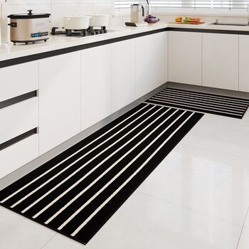 Simple kitchen a special floor mat, water-absorbent, non-slip, anti-oil, wipeable, wash-free carpet, home long stain-resistant door mat