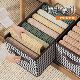 Houndstooth Storage Box Foldable Pp Board Pants Wardrobe Storage Box Underwear Storage Basket Clothing Socks