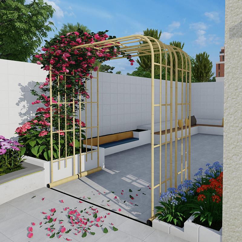 Stainless Corrosion-Resistant Aluminum Alloy Half-Arch Trellis for Climbing Plants, Outdoor Decorative Garden Arched Gate Fence Direct Sale Stainless Corrosion-Resistant Aluminum Alloy Half-Arch Trellis for Climbing Plants, Outdoor Decorative Garden Arched Gate Fence Direct Sale