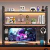 Desktop multi-layer bookshelf desk layered storage rack iron decorative rack student computer desk multi-layer perforated board