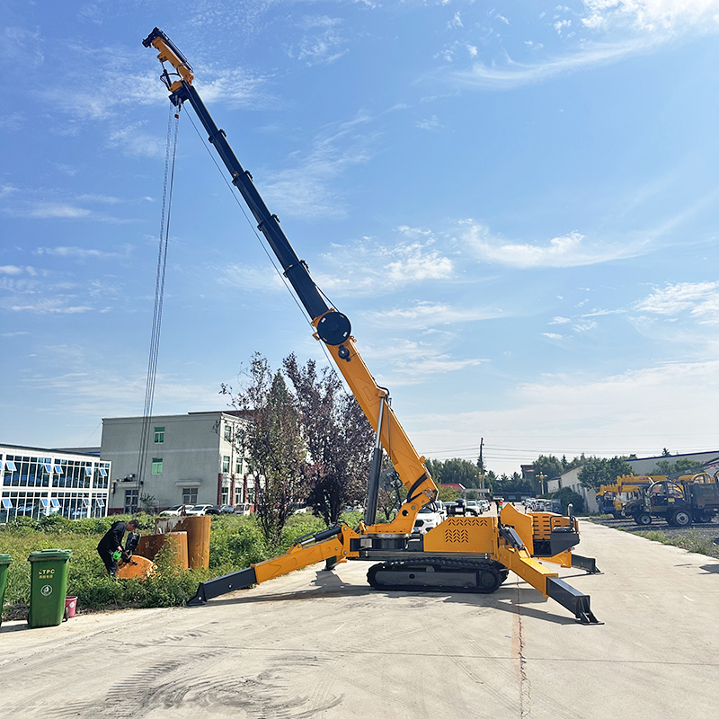 Crawler Spider Crane, Small Crane for Handling and Lifting in Narrow Spaces, Dual-Use Hydraulic Crane for Oil and Electricity
