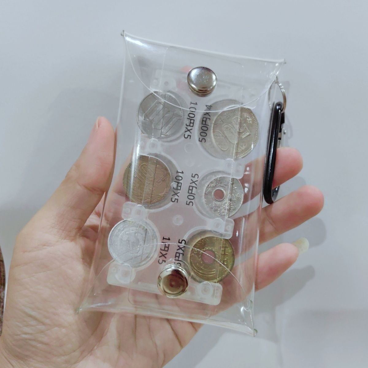日元硬币夹透明收纳袋组合便携日本简约零钱硬币盒带收纳包日式，钱包里的收纳神器！-零钱包-淘宝好物网