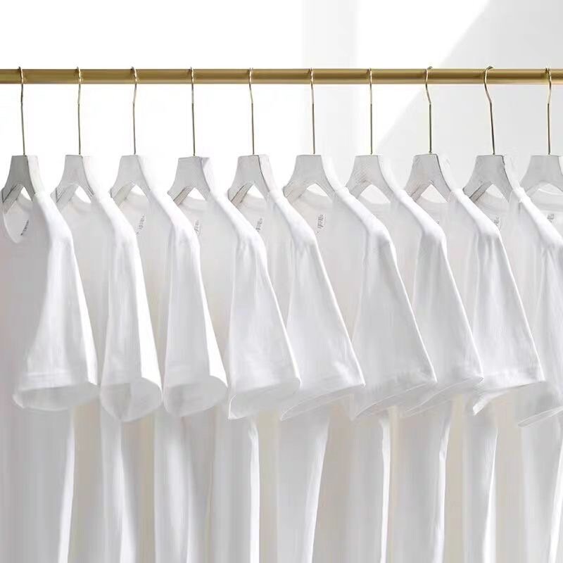 Short-Sleeved T-Shirt 100% Pure Cotton 2026 New Solid Color Unisex Sweat-Absorbent Breathable Summer T-Shirt Base Shirt Short-Sleeved T-Shirt 100% Pure Cotton 2026 New Solid Color Unisex Sweat-Absorbent Breathable Summer T-Shirt Base Shirt
