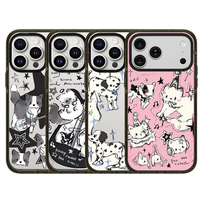 Celebrity-Inspired Zootopia Party Spotted Dog Design Suitable for Apple Transparent Magnetic Phone Case iPhone 17 Air Anti-Drop 16 Pro Max Premium Feel 15/14/13/12 Series Protective Cover