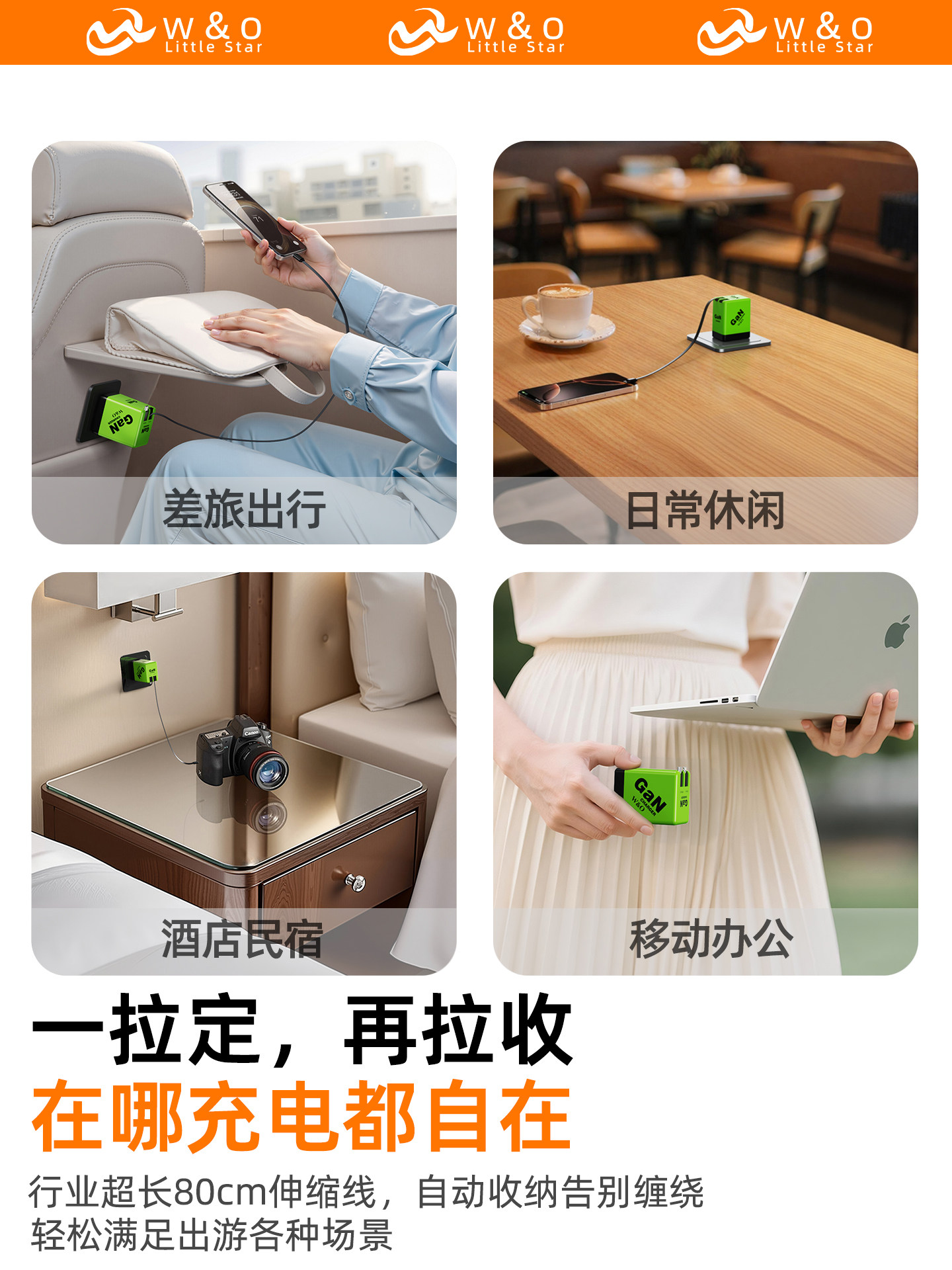 Gallium Nitride Fast Charging Charger Is Suitable for Huawei, Apple 16, Xiaomi, Android Fast Charging, Retractable Cable Integrated Charger, Type-C Mobile Phone Fast Charging Head, Tablet Multi-Port Charging Head, Pd Plug