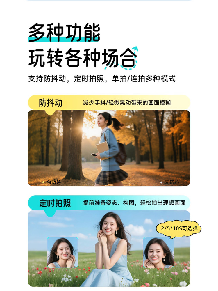 Ccd Digital Camera Student Party High-Definition Travel Portable Small Mirrorless Entry-Level Girls Campus Selfie Camera