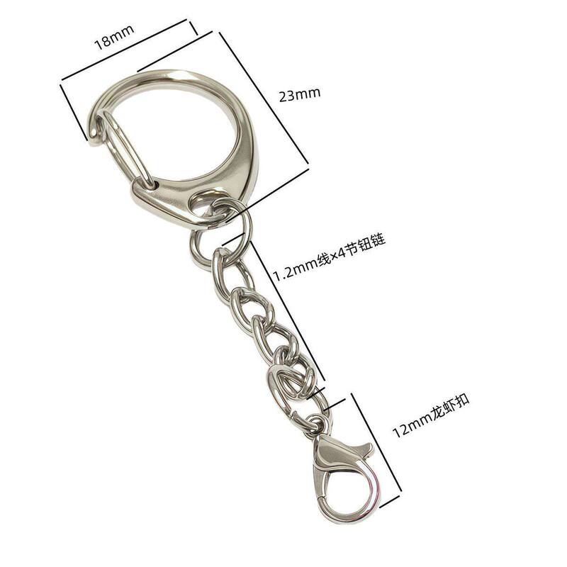 Lobster Metal Keychain Key Ring Chain DIY Pendant Accessory Handmade DIY Parts for Hanging on Bags and Dolls