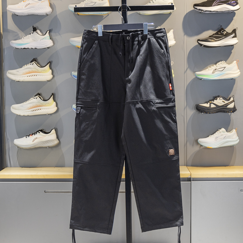 Li Ning Casual Pants Men's 2026 Spring New Anti-Wrinkle Series Straight Loose Sports Pants Aykw225